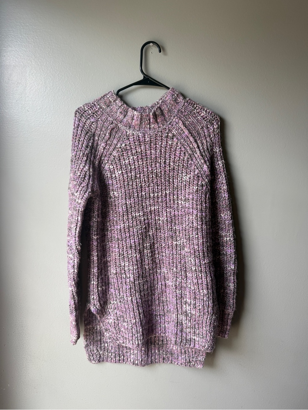 Ruff Hewn Purple Multicolor Chunky Knit Sweater Size Large